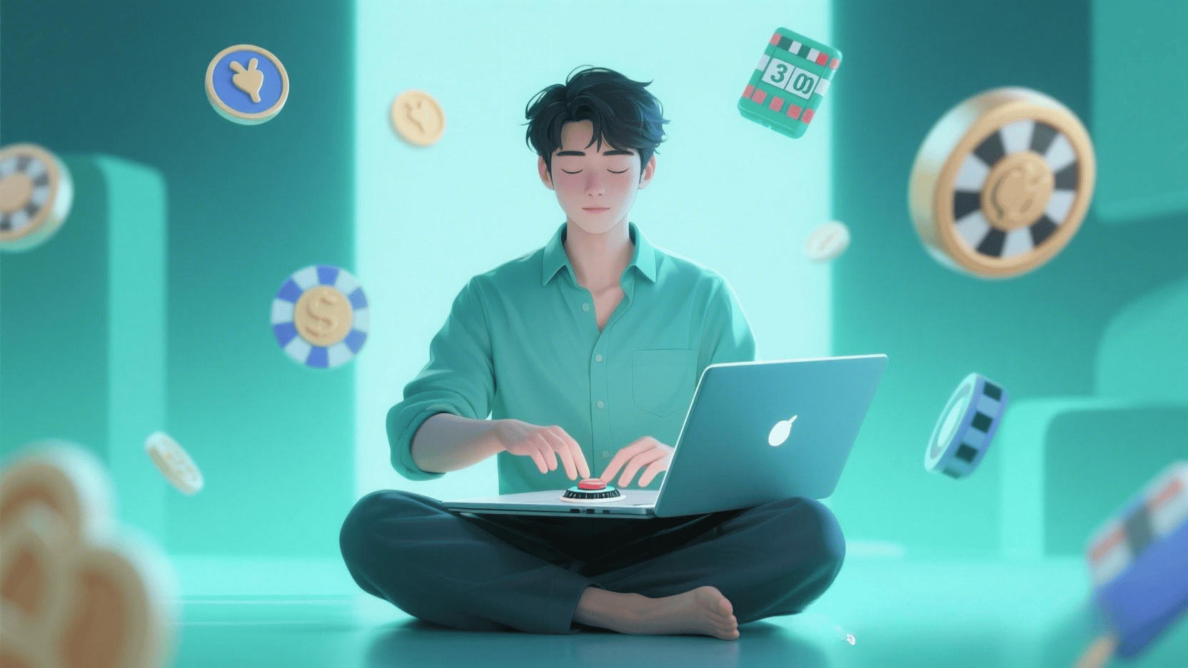 Ilustrasi mengontrol emosi saat bermain slot online